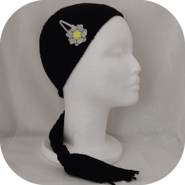 Barrette fleur en perles à repasser pince clic clac