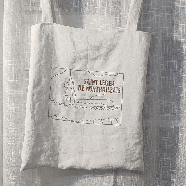 👜 Tote Bag brodé – Saint Léger de Montbrillais